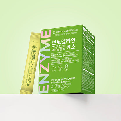 Enzyme with Kamut Brand Khorasan Wheat and Bromelain 0.11 oz. (3g) x 30packets